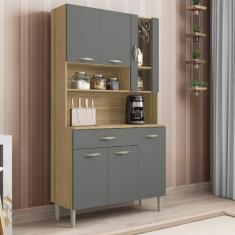 Armário de Cozinha Compacta 6 Portas 1 Gaveta Golden - Kit's Paraná, F