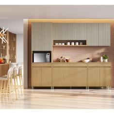 Cozinha Modulada 5 Peças com Tampo 100 MDF Simone Mendes Nesher, Carva
