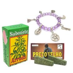 Kit Sabedoria Anciã Felicidade Sabonete Defumador 3 itens - Flash