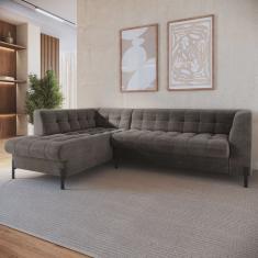 Sofá 3 Lugares com Chaise Terminal Cod. 2889 Zênite Yescasa