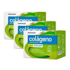 Kit 03 Colágeno Hidrolisado 30 Saches Uva Verde Maxinutri