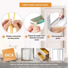 Veda Frestas Janela Porta 6mm Comfort Door - 6 Metros, Marrom Claro