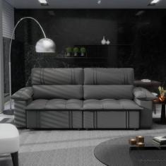 Sofá Retrátil e Reclinável 2 Lugares 250cm Zurique Montreal Cinza