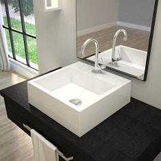 Kit Cuba Q395 com Torneira 1198 Metal e Válvula Click1 Pol. Sifão Pvc e Flexivel Compace Branca