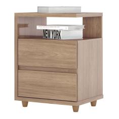 Mesa de Cabeceira Campeche 2 Gavetas Henn D07-10