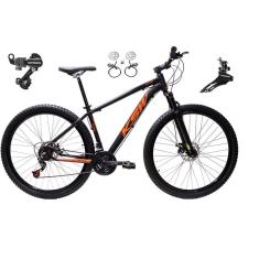 Bicicleta aro 29 Ksw Xlt 24v Câmbios Shimano Freios Hidráulicos Garfo com Suspensão - Preto\Laranja 