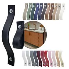 Kit com 04 Puxadores Alça Full Parafuso para Móveis Armário Guarda Roupa Gaveta Porta Baús Caixas Bandeja Cesto Tábua - Cor Textura de Couro