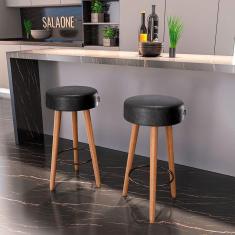 Kit 2 Banquetas Londres Cor Preto - Speciale Home Preto