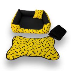 cama caminha  P cama pet pequeno 50x50cm kit pet cama +manta e tapete 