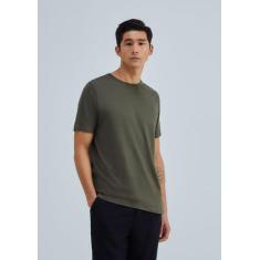 Camiseta Manga Curta Masculina H+ - Hering, M, Verde militar