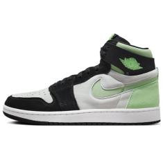 Nike Tênis masculino Air Jordan 1 Zoom CMFT 2, Branco, preto, melada, verde vapor, 41