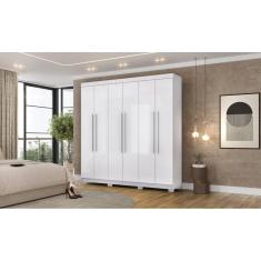 Guarda Roupa Elegance 6 Portas e 2 Gavetas Internas - Branco - Vila Rica