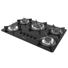 Cooktop Safe Ferro Fundido 5 Bocas Tripla Chama GLP Nardelli - Preto