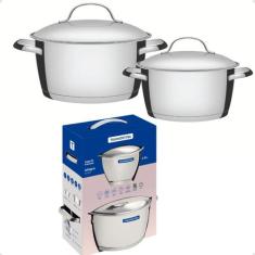Jogo de Panelas Tramontina Allegra 65660/230 Inox - Fundo Triplo 2 Peç