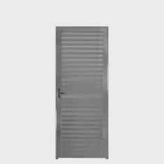 Porta de Alumínio Lambril 210x80cm Lado Direito Palheta Hale Esquadrias