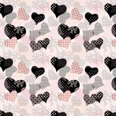 Papel De Parede Adesivo Diversos Corações Coloridos Teen