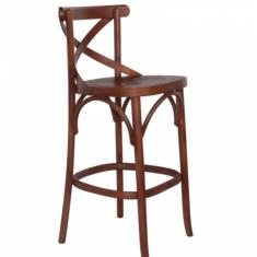 Banqueta Madeira Maciça Tauarí Cross X Texas Gamma Móveis Castanho