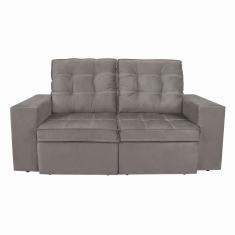 Sofá 3 Lugares Monet Retrátil E Reclinável 191cm Luizzi Capuccino