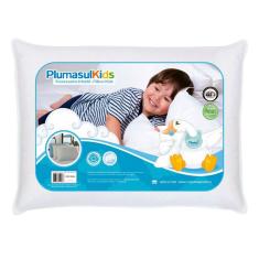 Travesseiro Infantil Plumasul Fibra Siliconizada E Plumas De Ganso Percal 233 Fios 30x40 Cm Branco
