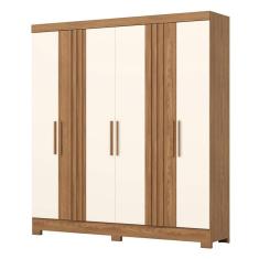 Guarda Roupa Casal B367 Nature Off White Henn - Briz Móveis