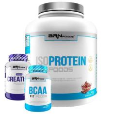 Kit Isoprotein Foods 2Kg+ Bcaa 100G Tan+ Creatine Foods 100G - Brn Foo