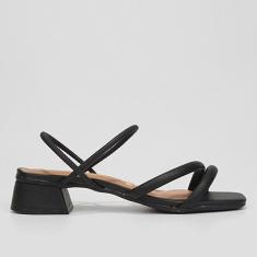 Sandália Vizzano Tiras Salto Bloco Baixo Feminina-Feminino