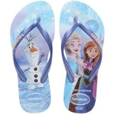 Chinelo Havaianas Infantil Meninas Kids Slim Princesa Frozen-Feminino