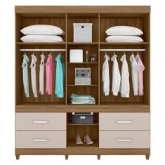 Guarda Roupa Casal Guarujá Amêndola Off White  Demóbile