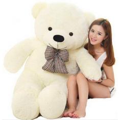 Urso creme bicho pelúcia gigante 140cm grande p/ namorada