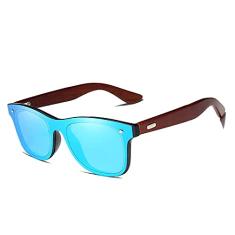 Óculos de Sol Kingseven Retro Hastes de Madeira com Proteção Uv400 R5788F1 (Azul)