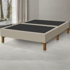 Box Base De Cama Biazi Casal 140 Cm Areia Areia