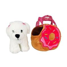 Barbie Pelúcia na Bolsinha Cachorrinha Branca - Fun Divirta-se