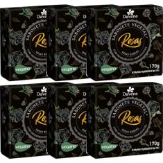 6UN Sabonete Vegetal Rosas Negras 170g Davene (6)