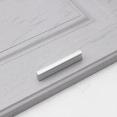 Armário de cozinha alças de armazenamento armário guarda-roupa cômodas cromo preto prata maçaneta da porta gaveta puxa botões ferragem, 201,64mm prata