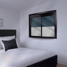 Janela de Aluminio Persiana Integrada 200x120cm 2 Folhas Preto