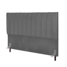 Cabeceira Estofada Cama Casal Box 140 cm Carolina Linho E Frame