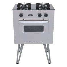 Fogão 2 Bocas Mini Cook Inox Gás GLP Venax