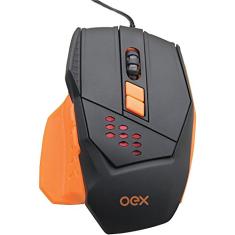 Ms305 mouse steel, oex, mouses, preto/laranja.