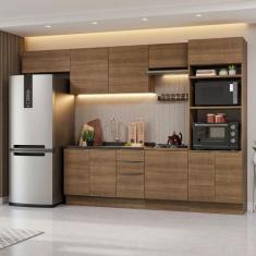 Armário de Cozinha Completa 330cm Rustic Stella Madesa 05, Rustic