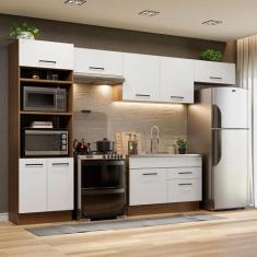 Cozinha Completa Madesa Agata 350001 com Armário e Balcão (Sem Tampo e