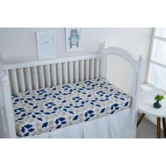 Lençol De Elástico Todo Estampado 80% Algodão Nuvem Marinho - Beatriz 