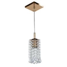 Pendente Quadrado Clearcrillic Cristal Acrílico Cobre - MARRYLUZ