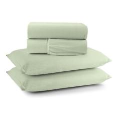 Jogo de Cama Liso Lençol 03 e 04 Pçs Malha 100% Algodão Fio Penteado 3