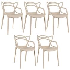 Kit - 5 X Cadeiras Masters Allegra - Nude