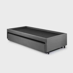 Bicama Box para Dois Colchões Solteirão Suede