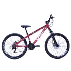Bicicleta Vikingx Aro 26 Câmbios Importado 21V Aero Vermelho Neon