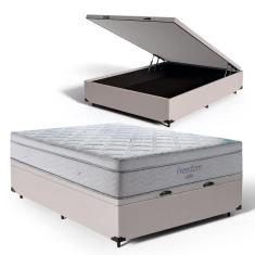 Cama Box Baú com Colchão de Molas Ensacadas D33 Ortobom Pillow In Freedom Casal 138cm