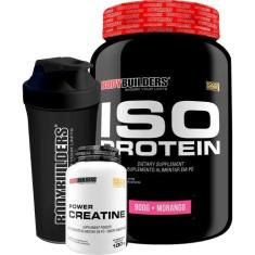 Kit Super Whey Isolado Iso Protein 900g + Power Creatina 100g + Coquet