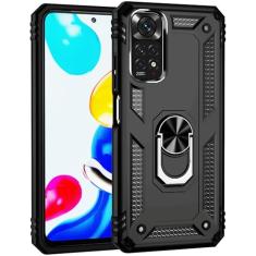SORAKA Capa para Xiaomi Redmi Note 11 com suporte para anel Capa Slim Fit de TPU macio Capa Redmi Note 11S com placa de metal para suporte magnético de telefone para carro