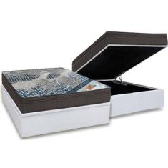 Cama Box Baú Casal: Colchão Molas SuperPocket Ensacadas Ortobom Fort T